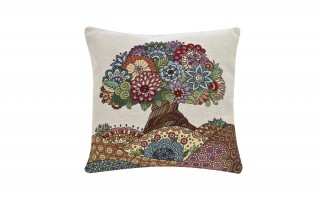 Poszewka dekoracyjna 45x45 cm Drzewo Mandala Gobelinowa Premium