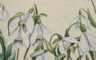 Poszewka dekoracyjna 45x45 cm Przebiśniegi Gobelinowa Premium