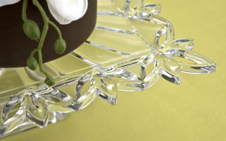 Tortownica patera kryształowa 32 cm Pierced 678850