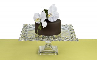 Tortownica patera kryształowa 32 cm Pierced 678850