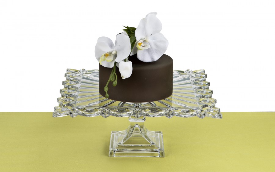 Tortownica patera kryształowa 32 cm Pierced 678850