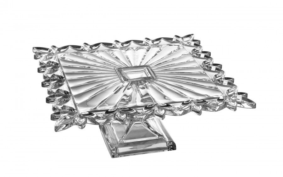 Tortownica patera kryształowa 32 cm Pierced 678850