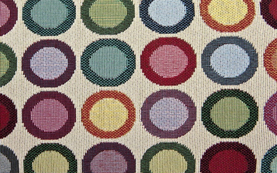 Poszewka dekoracyjna 45x45 cm Geo Kółka 003 Gobelinowa Premium