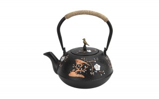 Żeliwny zestaw do parzenia herbaty w stylu Japanese zdobiony