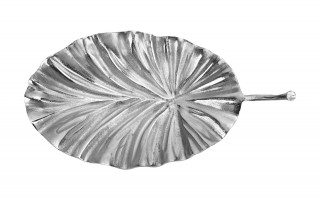 Patera dekoracyjna liść 57 cm  metalowa