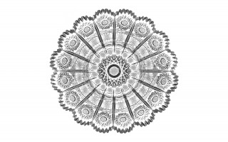 Salaterka kryształowa 20,5 cm gwiazdki Bohemia Hand Made