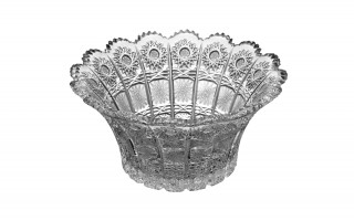 Salaterka kryształowa 20,5 cm gwiazdki Bohemia Hand Made