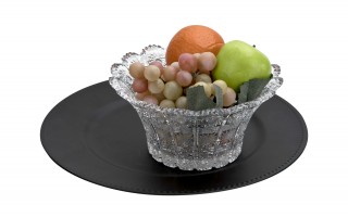 Salaterka kryształowa 20,5 cm gwiazdki Bohemia Hand Made