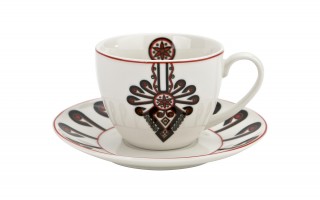 Filiżanka porcelanowa 250 ml + spodek Parzenica