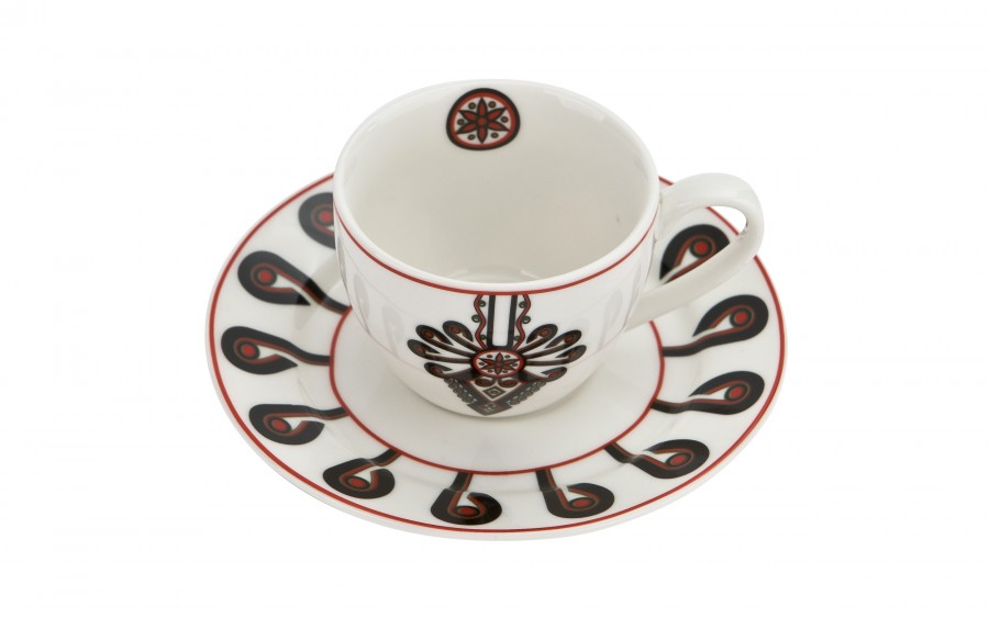 Zestaw 2 filiżanek do espresso 90 ml + spodki Parzenica