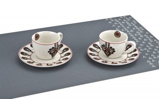 Zestaw 2 filiżanek do espresso 90 ml + spodki Parzenica