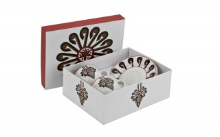 Zestaw 2 filiżanek do espresso 90 ml + spodki Parzenica