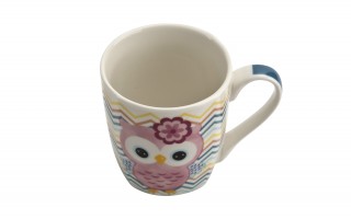 Kubek porcelanowy 300 ml Tola Sowa różowa