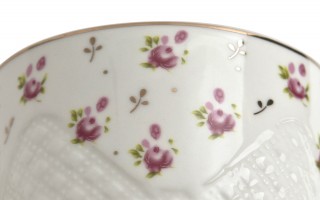 Kubek porcelanowy 430 ml z zaparzaczem Kwiatki Valentina 713019