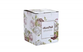 Kubek porcelanowy 430 ml z zaparzaczem Kwiatki Valentina 713019