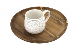 Kubek porcelanowy 440 ml baryłka Magnat Listki