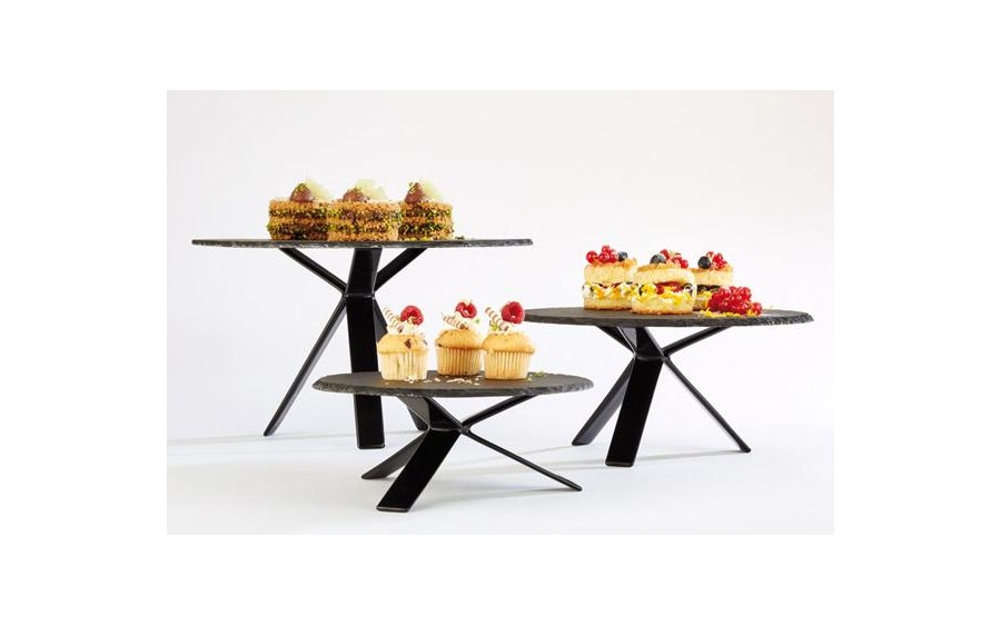 Stojak bufetowy czarny 8 cm Star