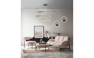 Lampa HALO PENDANT 100+80+60 CCT BK + REMOTE CONTROL