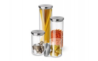 Pojemnik szklany z pokrywą na produkty sypkie 0,7 L Kimi