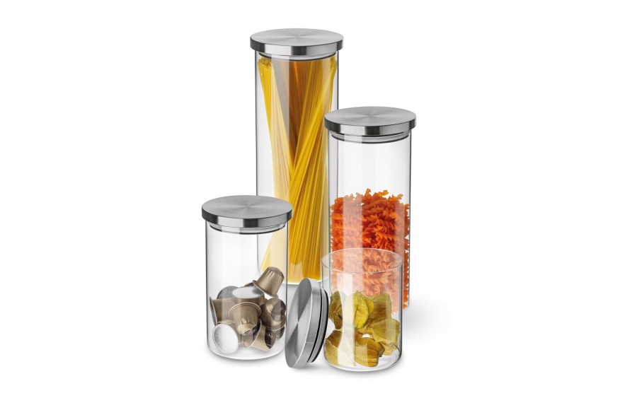 Pojemnik szklany z pokrywą na produkty sypkie 0,7 L Kimi