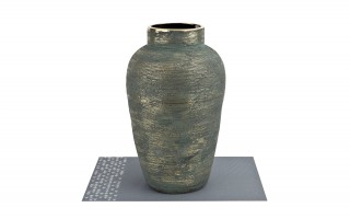 Wazon ceramiczny niebiesko-złoty 42,5cm AP171373