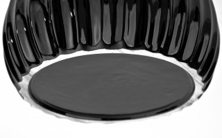 Osłonka ceramiczna na doniczkę czarna 16 cm