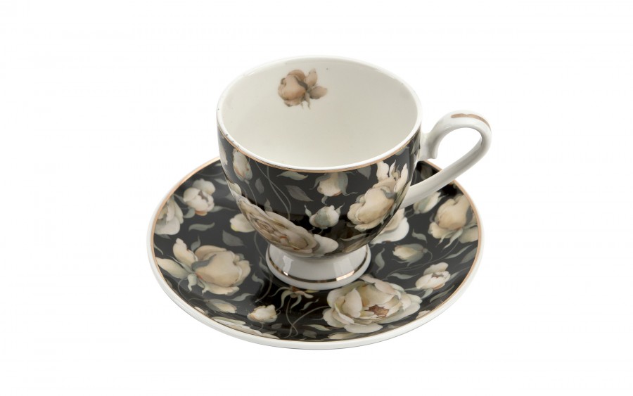 Zestaw 2 filiżanek 220 ml English Roses Black