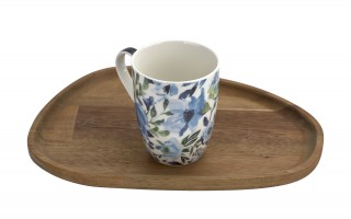 Kubek porcelanowy 340 ml Indigo biały wzór 3