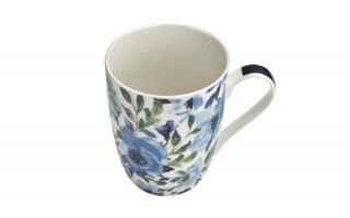 Kubek porcelanowy 340 ml Indigo biały wzór 3