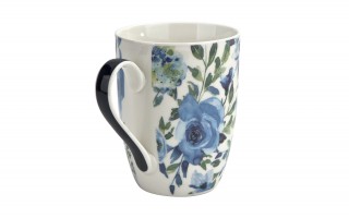 Kubek porcelanowy 340 ml Indigo biały wzór 3
