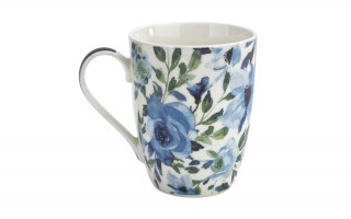 Kubek porcelanowy 340 ml Indigo biały wzór 3