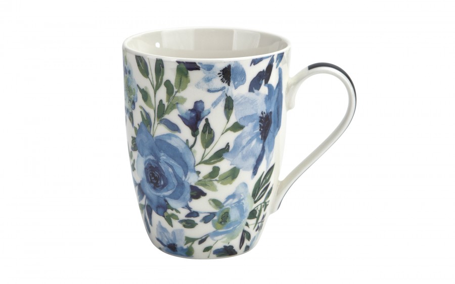 Kubek porcelanowy 340 ml Indigo biały wzór 3