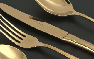 Sztućce Tamisa Satin Titan Gold 12/75 Belo Inox