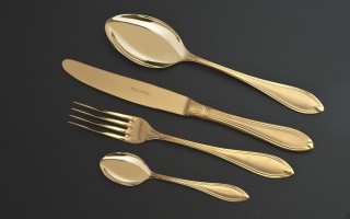 Sztućce Tamisa Satin Titan Gold 12/75 Belo Inox