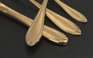 Sztućce Tamisa Satin Titan Gold 12/75 Belo Inox