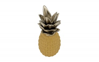 Dekoracja z ceramiki Ananas żółto-złoty 140600