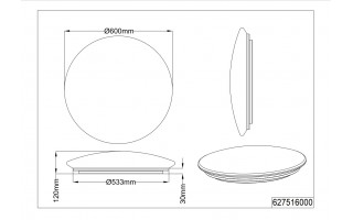 Plafon Lunar 40W Led 627516000