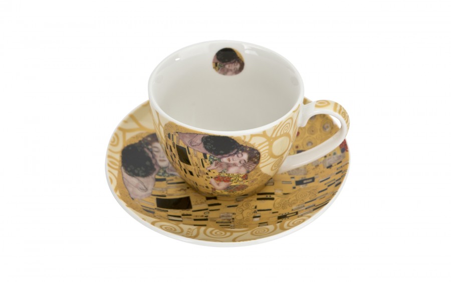 Komplet 2 filiżanek 250 ml + spodki The Kiss Ecru