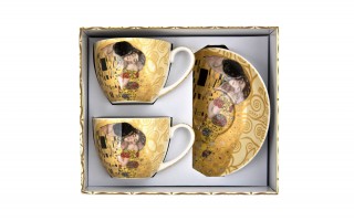 Komplet 2 filiżanek 250 ml + spodki The Kiss Ecru