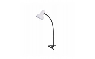 Lampa biurkowa E27 Nika Clips Biała/Czarna