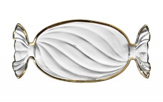 Patera dekoracyjna szklana Cukierek