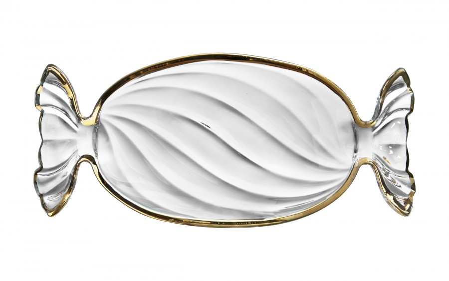 Patera dekoracyjna szklana Cukierek