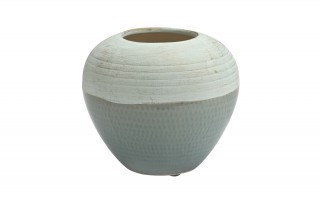 Wazon ceramiczny 16 cm biało-niebieski AP141814