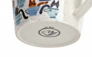 Kubek porcelanowy 610 ml prosty Koty w filiżankach