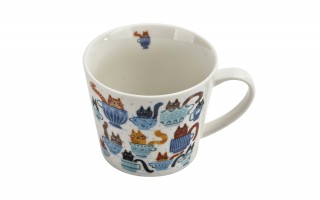 Kubek porcelanowy 610 ml prosty Koci Świat Kotyw filiżankach