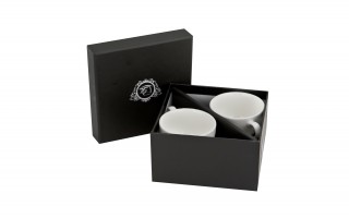 Komplet 2 filiżanek do espresso 50 ml + spodki Diamond