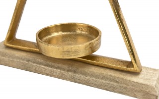 Metalowy świecznik Choinka złota 32 cm duża