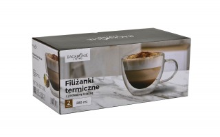 Komplet 2 szklanek termicznych 280 ml BackHome Living