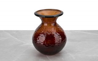 Wazon szklany 33 cm brązowy Paradise San Miguel recykling