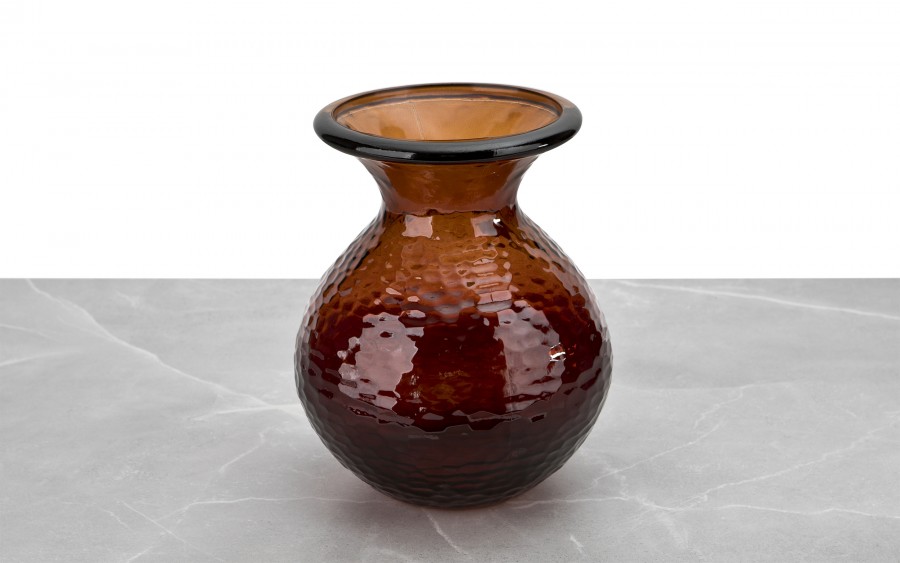 Wazon szklany 33 cm brązowy Paradise San Miguel recykling